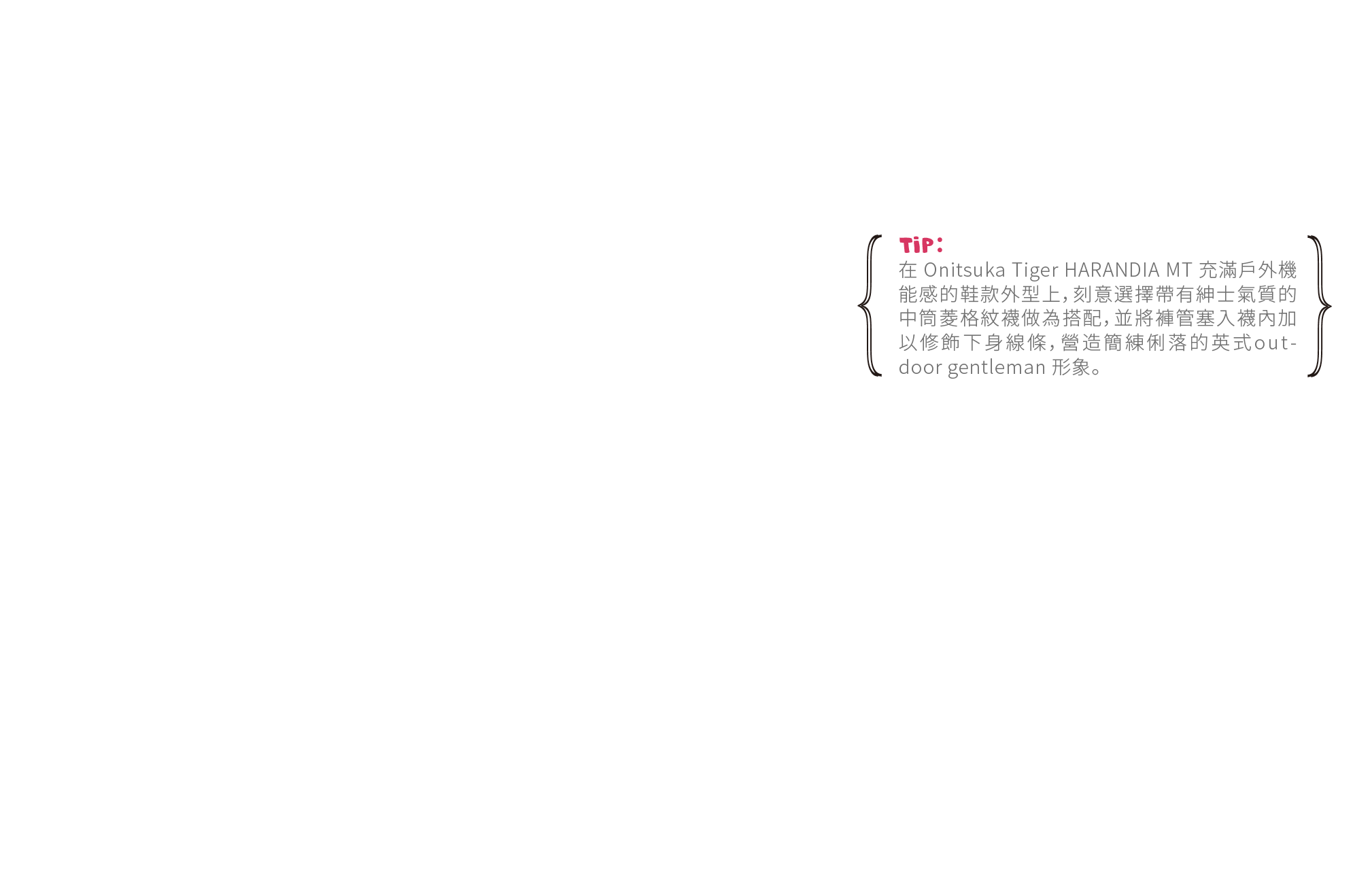 Ontisuka Tiger Editorial 'Outdoor Mania'