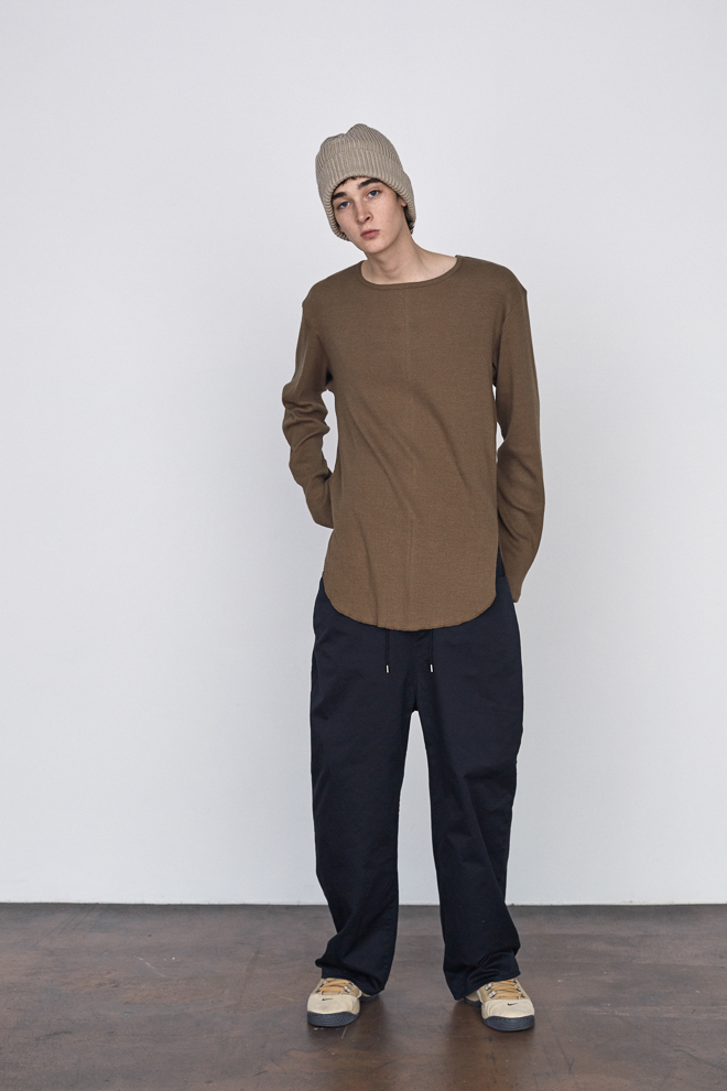 Jieda - jieda uncle cut track pants oliveの+bonfanti.com.br