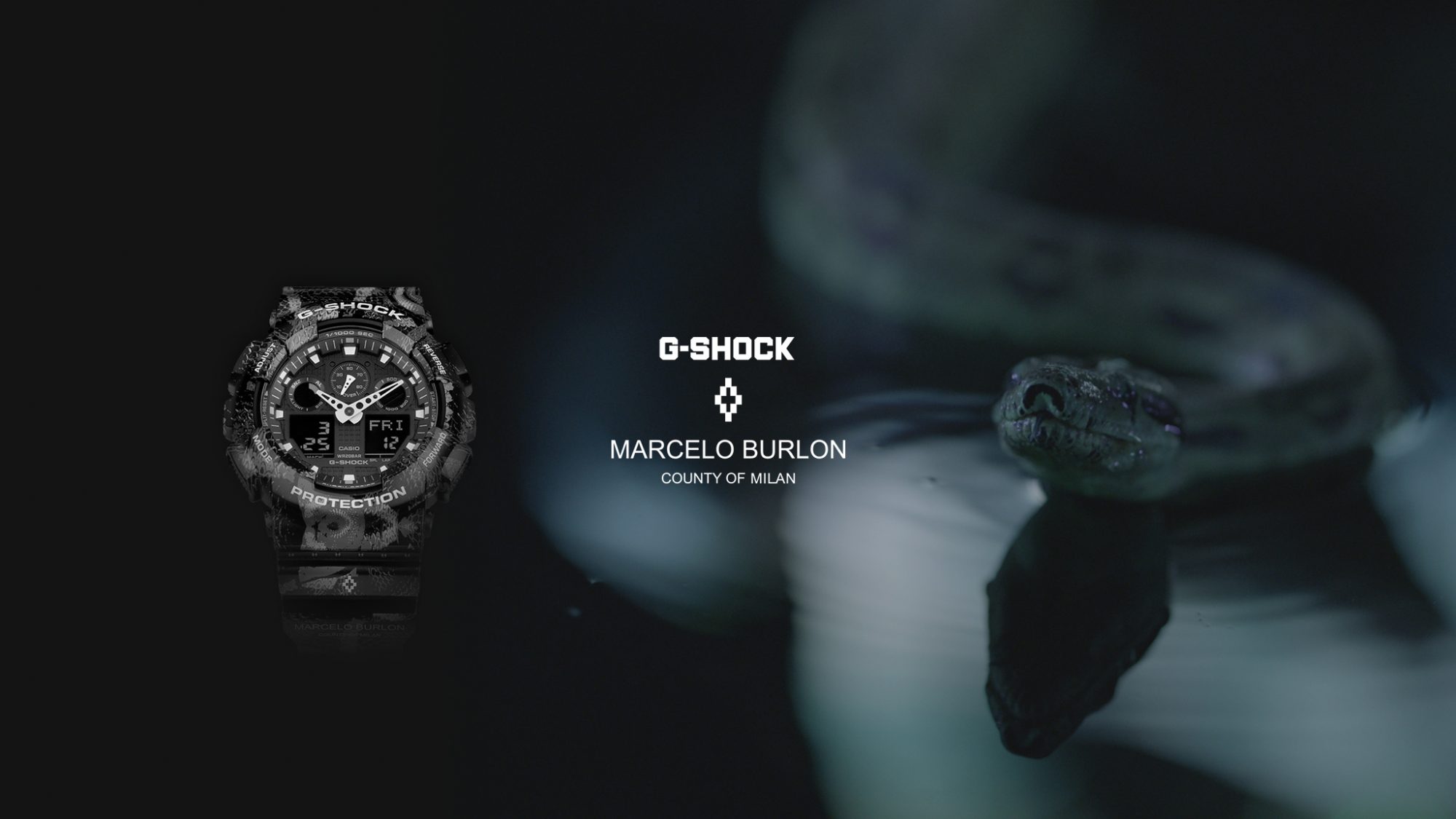 黑蟒出沒/ G-SHOCK x MARCELO BURLON COUNTY OF MILAN - KEEDAN.COM