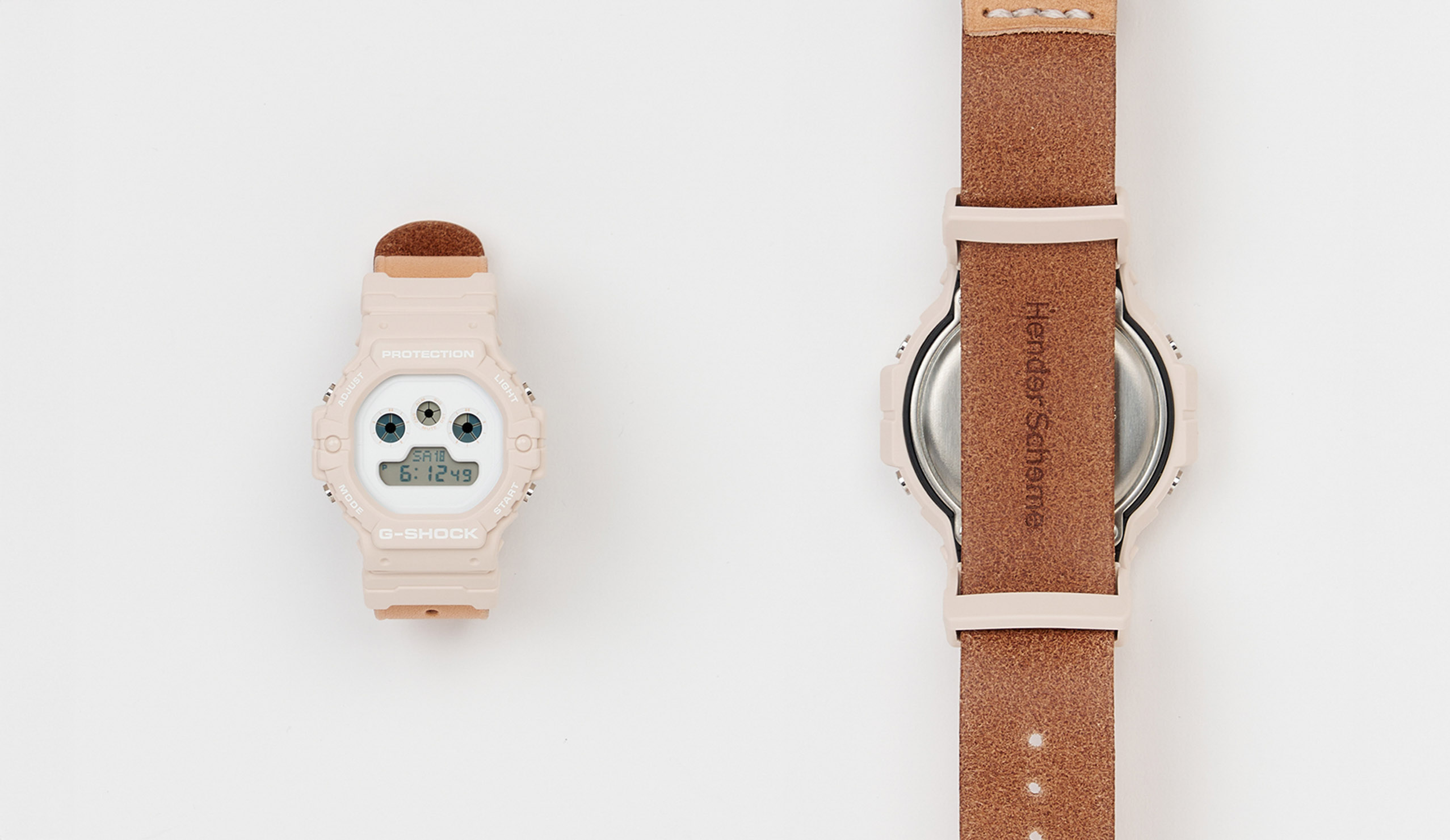 Hender Scheme, G-SHOCK, DW-5900, 三眼錶, 柏崎亮, 植鞣皮革, 聯名