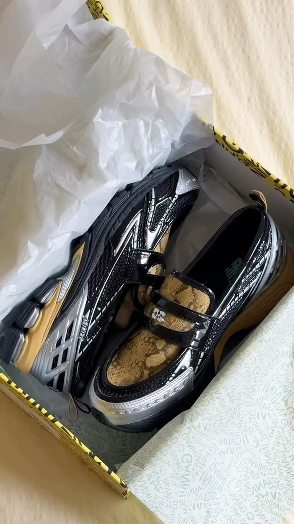 New Balance, 1906L, GANNI, 樂福鞋, 蛇紋, NB
