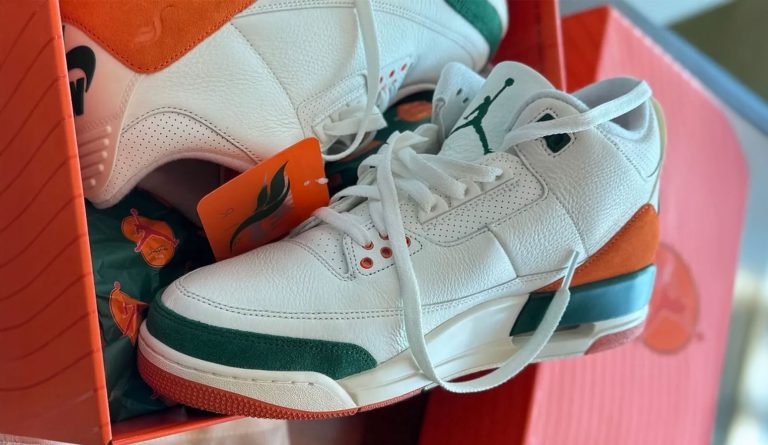 SoleFly, Air Jordan 3, Carlos Prieto, 聯名, AJ3, Air Jordan III, 邁阿密彩票, Florida Lottery, Miami Hurricanes, 邁阿密颶風隊