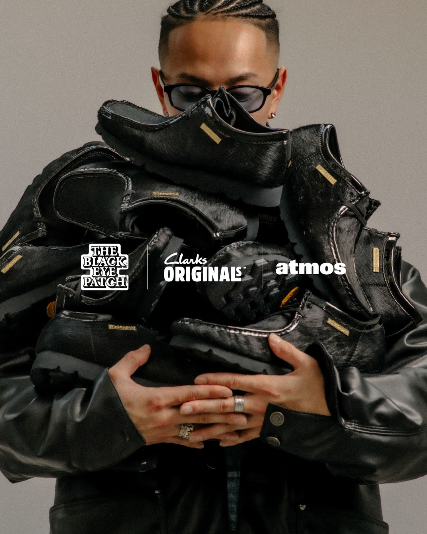 Clarks, Wallabee, atmos, BlackEyePatch, 聯名, 袋鼠鞋