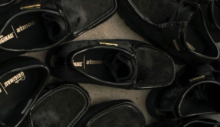 Clarks, Wallabee, atmos, BlackEyePatch, 聯名, 袋鼠鞋